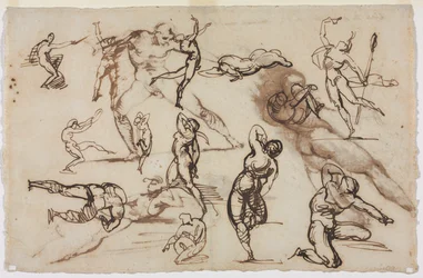 Blad met schetsen verso, 1819