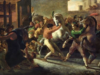 Studie voor de Race van de Barbaarse Paarden, 1817