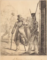 The Swiss Sentry at the Louvre (De Zwitserse wacht in het Louvre)