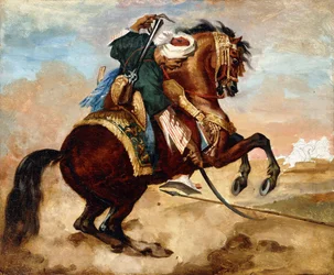 Turk die op een bruine Alezan-paard rijdt, ca. 1810