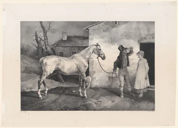 Een oud paard voor de deur van een herberg (An Old Horse at the Door of an Inn)