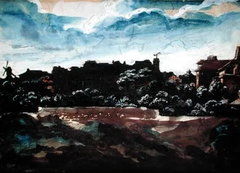 Uitzicht op de heuvels van Montmartre