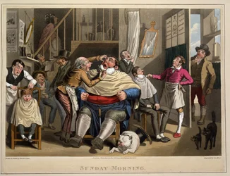 Zondagochtend, gegraveerd door George Hunt, uitgegeven door Thos. McLean, Londen, 1827