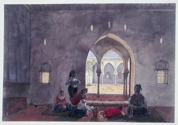Een Moors interieur, Algiers, circa 1835