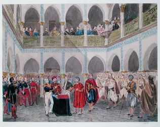 Investituur van de Bey van Algiers door Graaf Bertrand Clausel (1772-1842) 1835