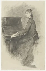 Aan de piano