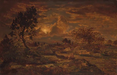 Zonsondergang bij Arbonne, ca. 1860-65