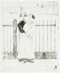 Emma en haar baby, Chelsea Embankment