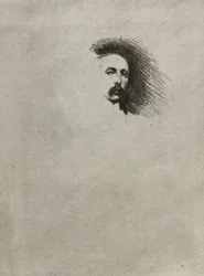 Portret van Basil Gotto (zwart-wit versie)