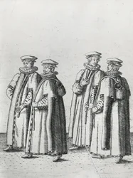 Kruideniers in de rouwstoet van Sir Philip Sidney op weg naar St. Paul