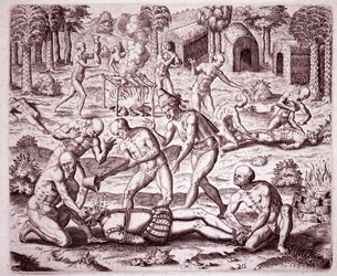 Geschiedenis van Amerika: beschrijving van de martelingen door de Indianen aan Spaanse kolonisten