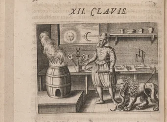 Illustratie voor Tripvs avrevs, hoc est, Tres tractatvs chymici selectissimi.., 1618