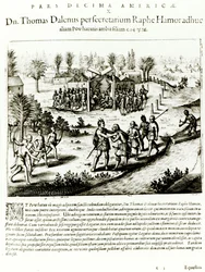 Ralph Hamor bezoekt Powhatan, 1619