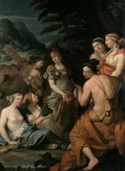Minerva en de Muzen op de Berg Helicon
