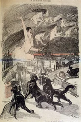 Metamorfose van katten in heksen - door Steinlen