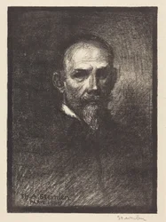 Zelfportret (Steinlen en face, hoofd naar rechts)