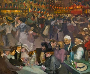 De dans op de nationale feestdag (14 juli) - Alexandre Theophile Steinlen (1859-1923) - detail van 