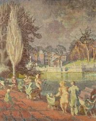 De Serpentine in de lente, Hyde Park, Londen