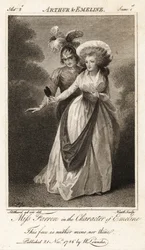Miss Elizabeth Farren in de rol van Emeline in John Dryden