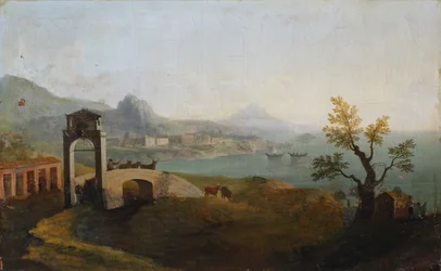 Mediterrane kustscènes (olieverf op doek)