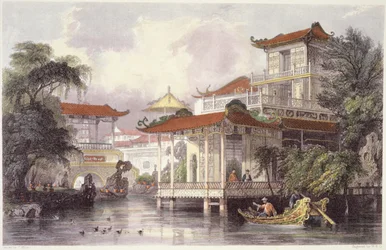Huis van een Chinese koopman nabij Canton, uit 