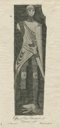 Mavesyn Ridware - Graf van Hugo Mavesyn: sepia en inkt tracing, nd [?eind 18e eeuw]