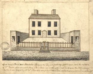 Levers House, Manchester, 1819 (pen en inkt en was op papier)