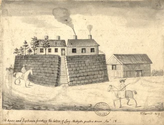 Oude ververij en ververij, Manchester, 1819