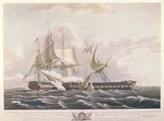 De slag tussen de USS Constitution en de HMS Guerriere