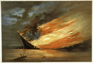 De terugkeer, of gered uit de schipbreuk, gepubliceerd ca. 1872