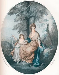 Lady Rushout en haar dochter, 1784, 1902