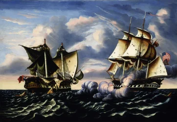 Verovering van H.B.M. Fregat Macedonian door U.S. Fregat United States, 25 oktober 1812, 1852