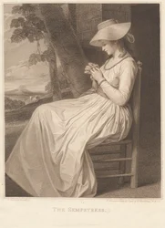 Lady Hamilton als de naaister