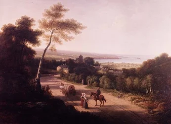 Landschap met boeren nabij Napels
