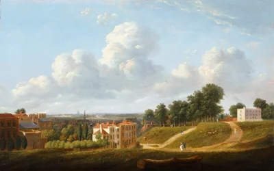 Zicht op Crooms Hill met uitzicht op Hyde Vale, na 1824