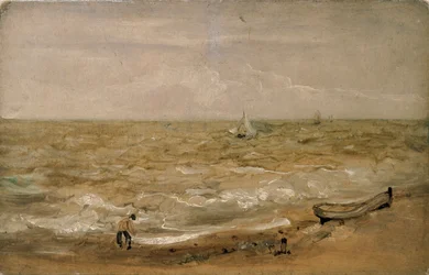 Strandscène, begin 19e eeuw