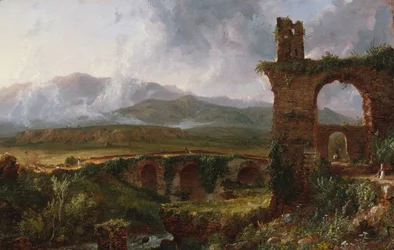 Een uitzicht bij Tivoli in de ochtend