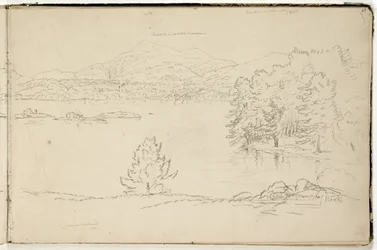Hoosick of Saddle Mountain en meer bij Pittsfield, c.1832
