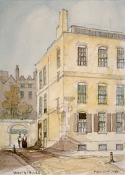 Uitzicht op Whitefriars met de hoek van Lombard Street, City of London, 1851