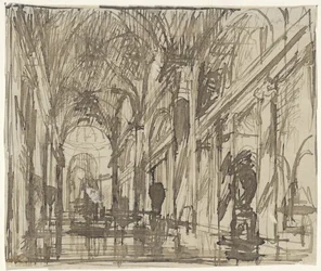 Kerkinterieur te Rome