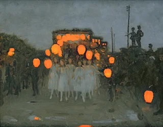 De lantaarnoptocht, ca. 1918