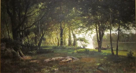 Landschap, rivier en bos