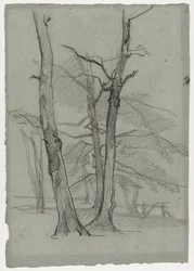 Landschapsstudie met bomen, c. 1870-1875