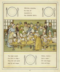 Een groep kinderen rond een eettafel