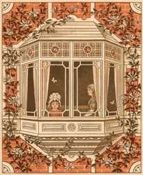 Huiselijk leven: Kinderen bij het erkerraam