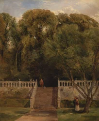 Op het Terras bij Haddon Hall, Derbyshire