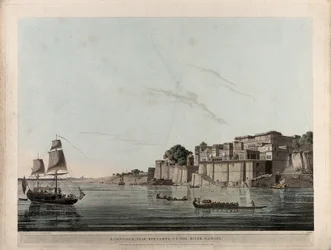 Ramnugur bij Bernares aan de rivier de Ganges