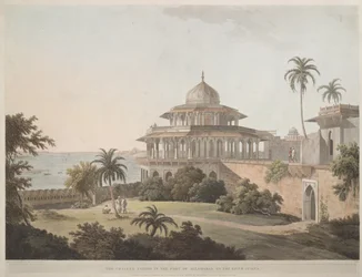 De Chalees Satoon in het fort van Allahabad aan de rivier Jumna