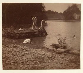 Studie voor zwemmen, 1883