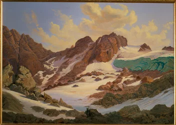 De Dachstein, gezien vanuit Gosau (schilderij op doek)